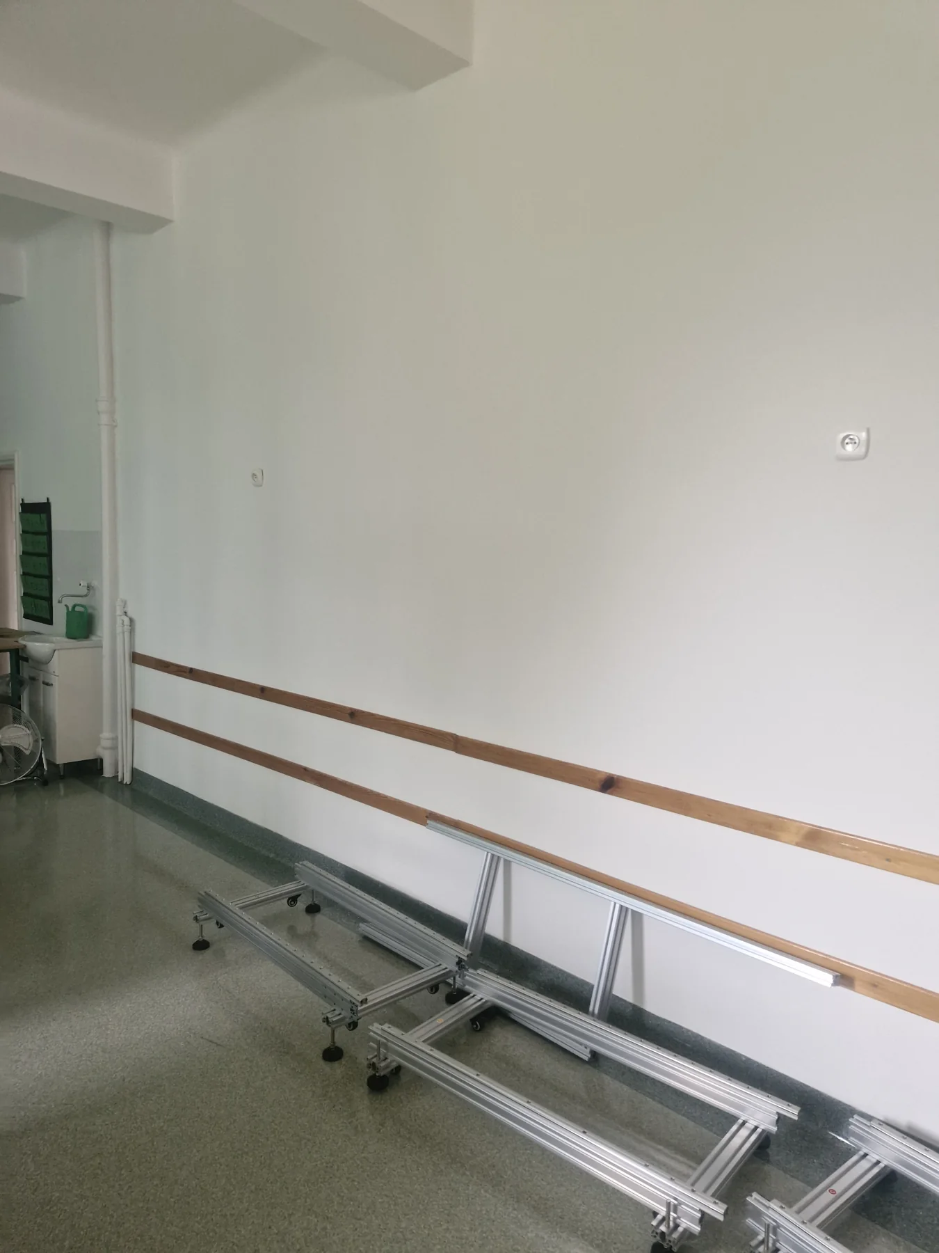 Ściana pracowni biologicznej w Biłgoraju przed drukiem komórki zwierzęcej